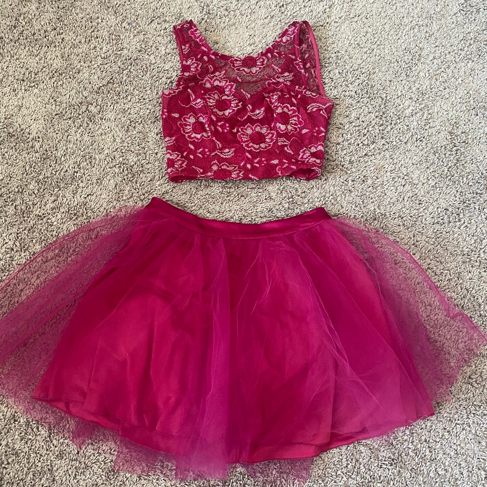 two piece homecoming dress